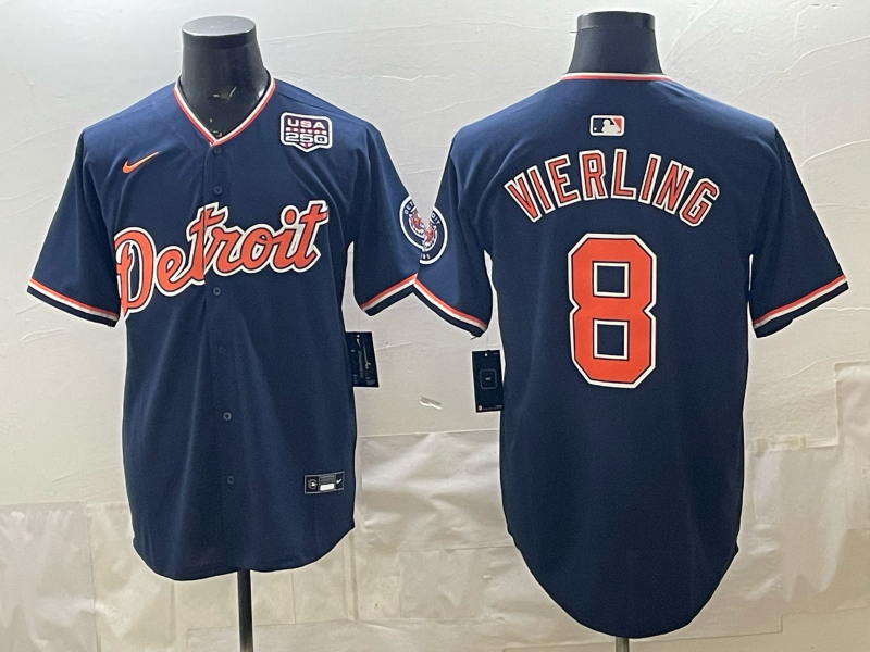 Men Detroit Tigers #8 Vierling blue Nike 2026 MLB Jersey 04099